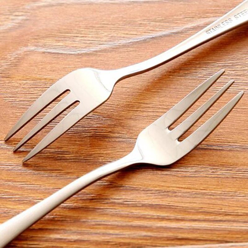 Fruit Fork Stainless Steel Tableware Dinner Fork Cake Dessert 1Pc For Restaurant Home