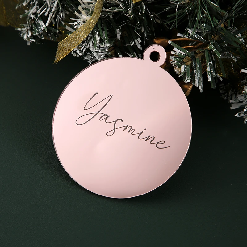 Personalized Name Christmas Tree Ornaments Party Favor Decorations