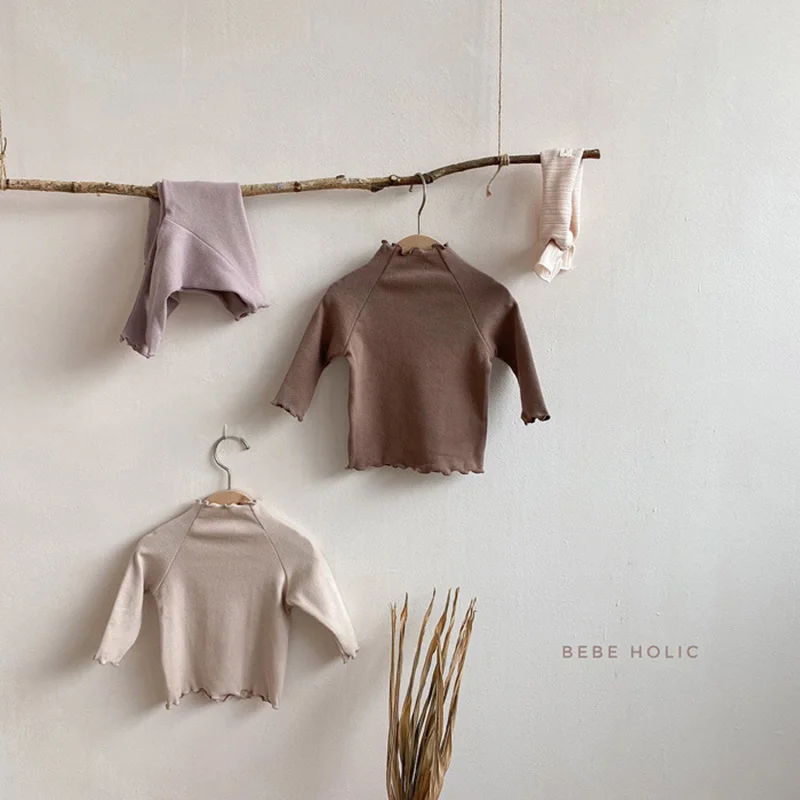 Lovely Cozy Baby Boys Clothes Cotton Spring Fall Fungus Edge Kids Pullovers Toddler Girls Clothing Tops Children Clothes Xmas