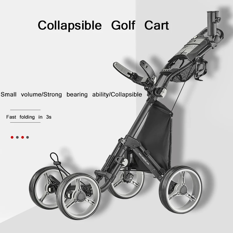 IncontroSports Caddytek V8 4 Wheels Golf Accessories Foldable Golf Trolley  Golf Bag Pull Push Cart Bag Carrier - AliExpress