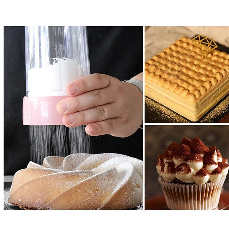 Stainless Steel Flour Sifter Handheld Manual Flour Powder Icing Sugar Sifter Cup Baking Pastry Tool