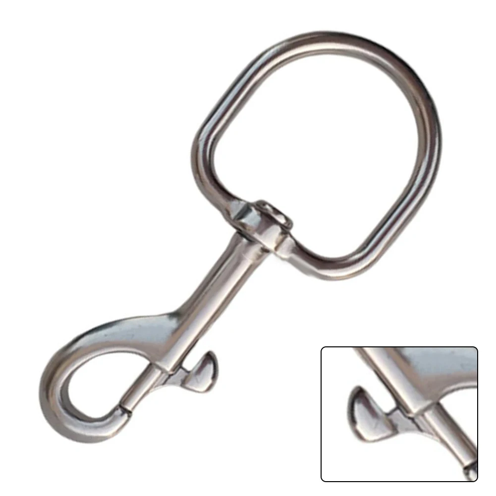 

1pc Stainless Steel Swivel Eye Bolt Snap Spring Hook For Scuba Diving Keyring Flag Outdoor Water Sports Diving Accessories