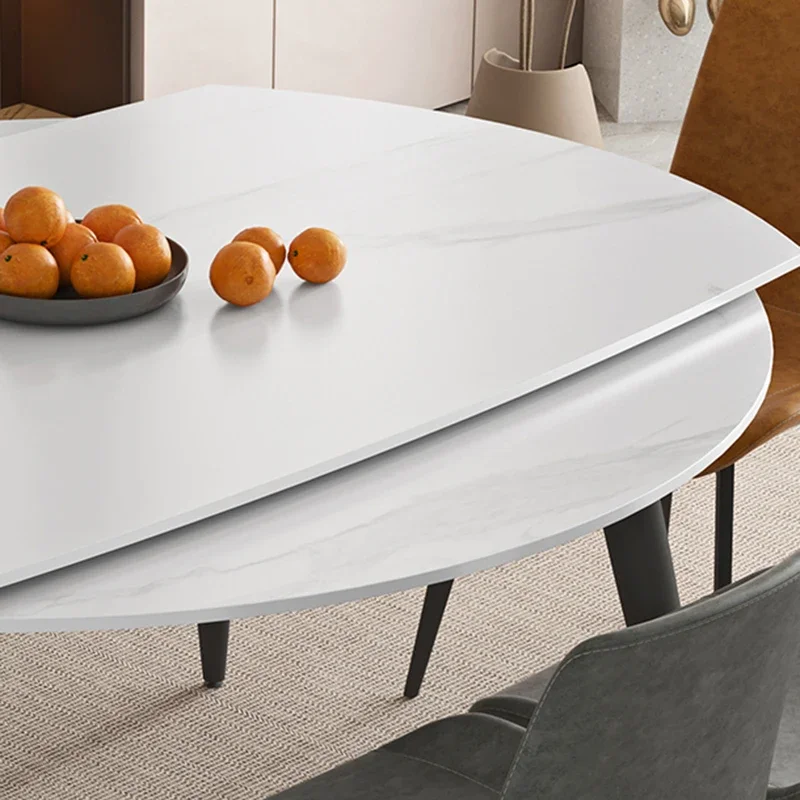 拡張可能な豪華なダイニングテーブル,デザイナーの丸いコーヒー