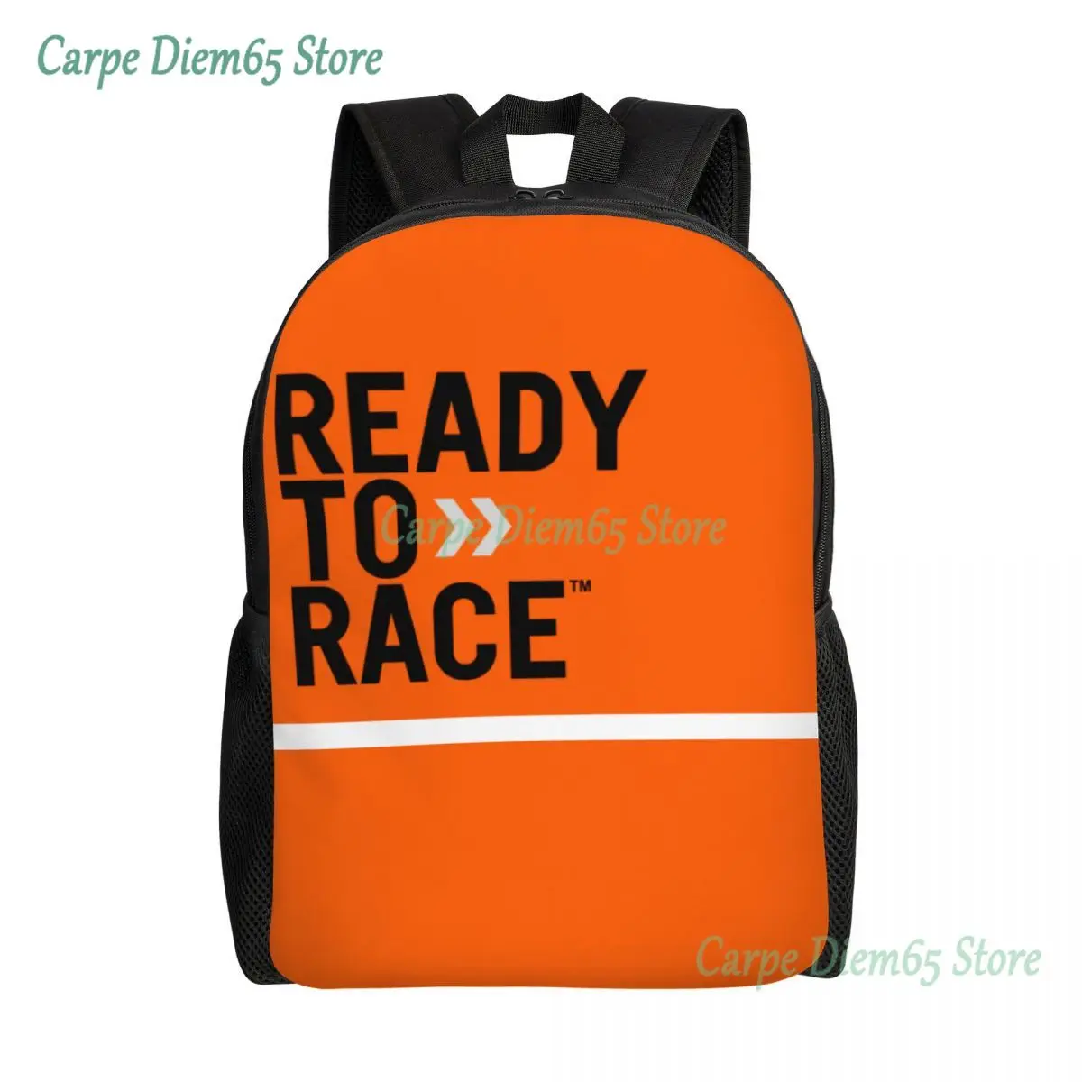 

Ready To Race Logo Backpacks for Women Men Waterproof School College Motorcycle Rider Racing Sport Bag Printing Bookbags