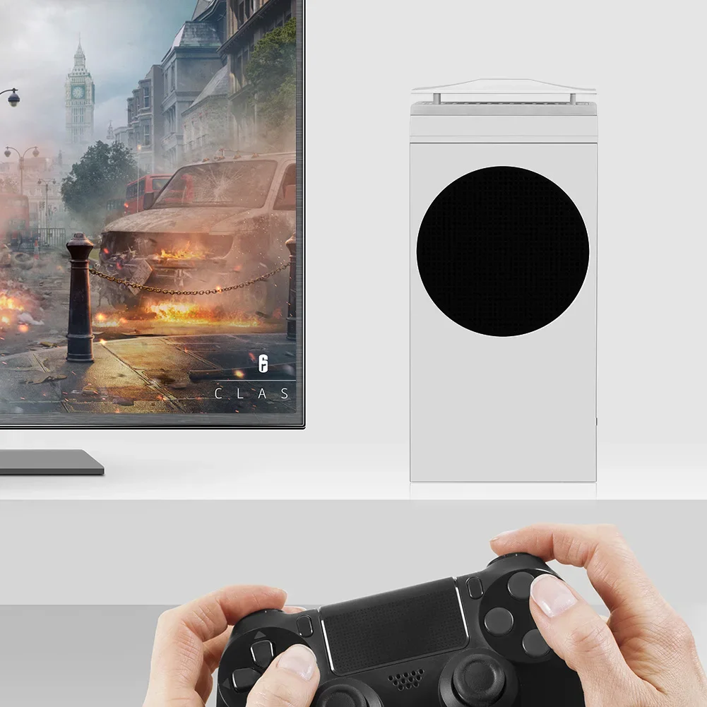 Xbox 시리즈 S 콘솔용 냉각 선풍기 베이스, 수직 라디에이터 도크 게임 패드 충전 스탠드, 게임 호스트 스토리지 거치대 게임 액세서리