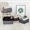 Linen Storage Box, Linen Toy Storage Basket, Foldable Storage Basket, Hand-held Fabric Storage Box, Miscellaneous Storage Basket 3