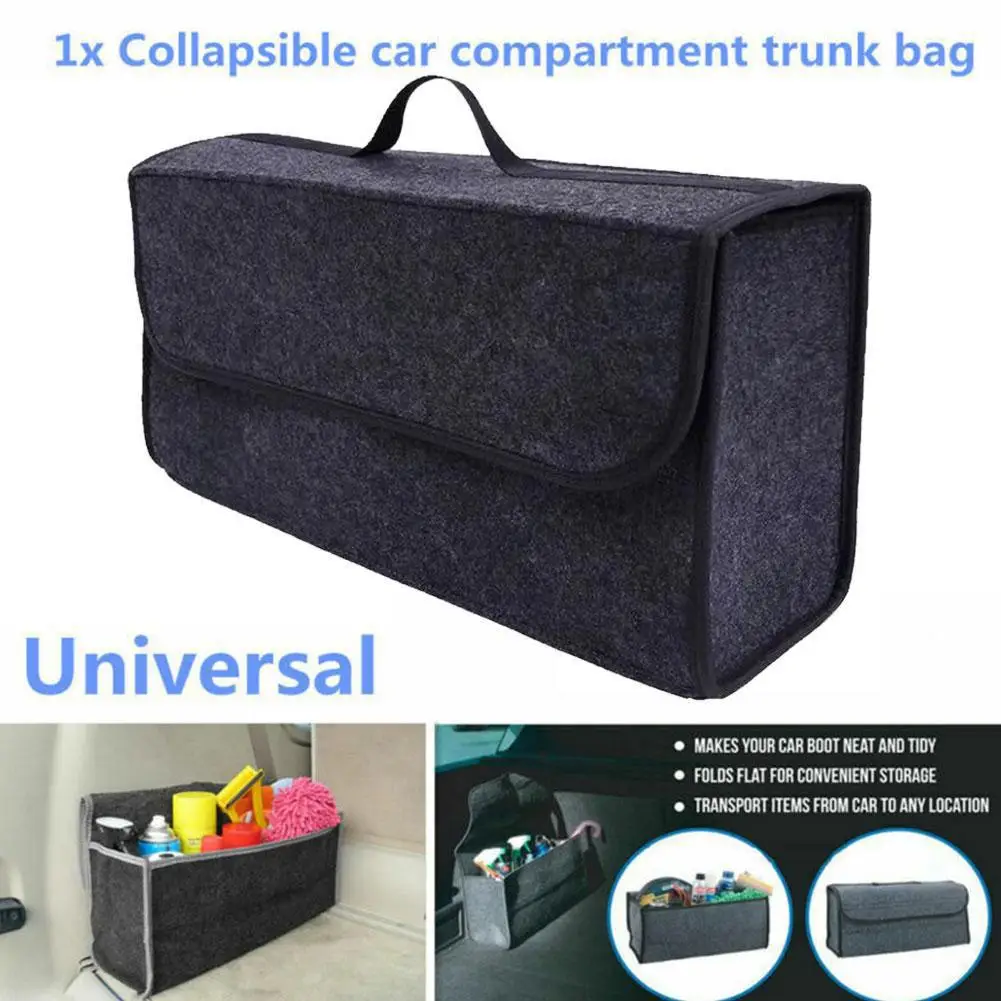 

Car Storage Bag Trunk Felt Storage Bag Large Capacity Storage Foldable Car Trunk Trunk Box Sorting Felt Box Supply Storage K9Y7