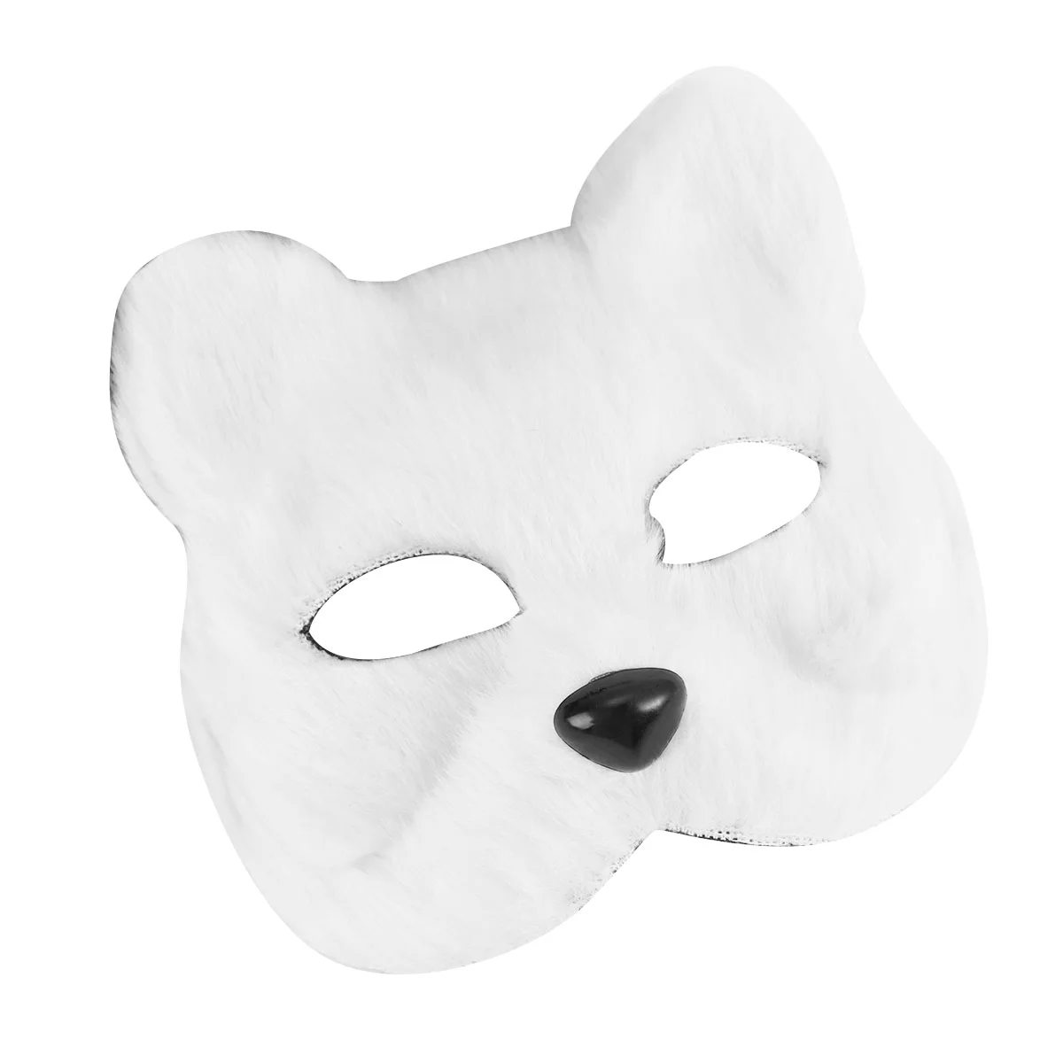 

Furry Cover Cover Costume Accessory for Carnival Eye Mask White