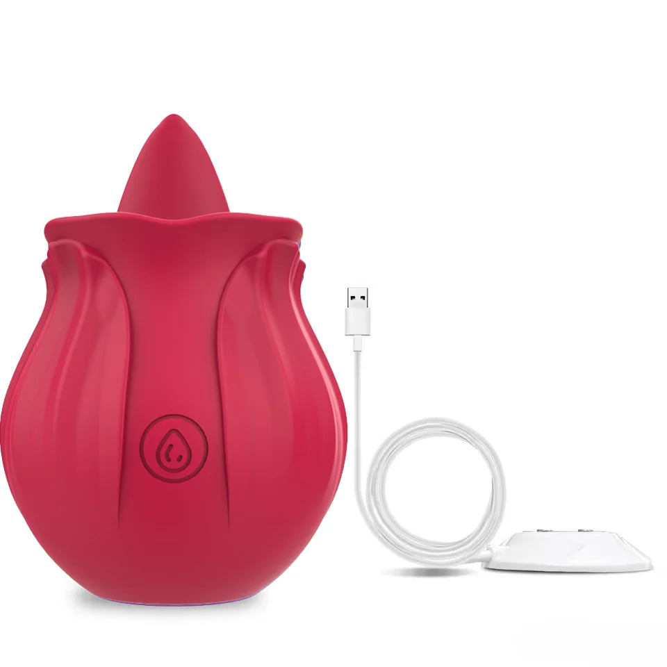 Vagina Oral Licking Vibrator Powerful Tongue Vibrator G Spot Clitoris Stimulator Massager Female Masturbation Rose Sex Toys
