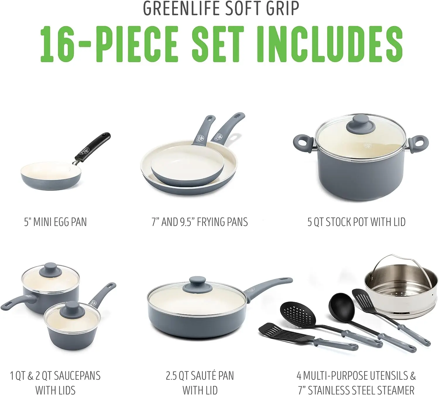 GreenLife  Soft Grip 8-Inch Frypan