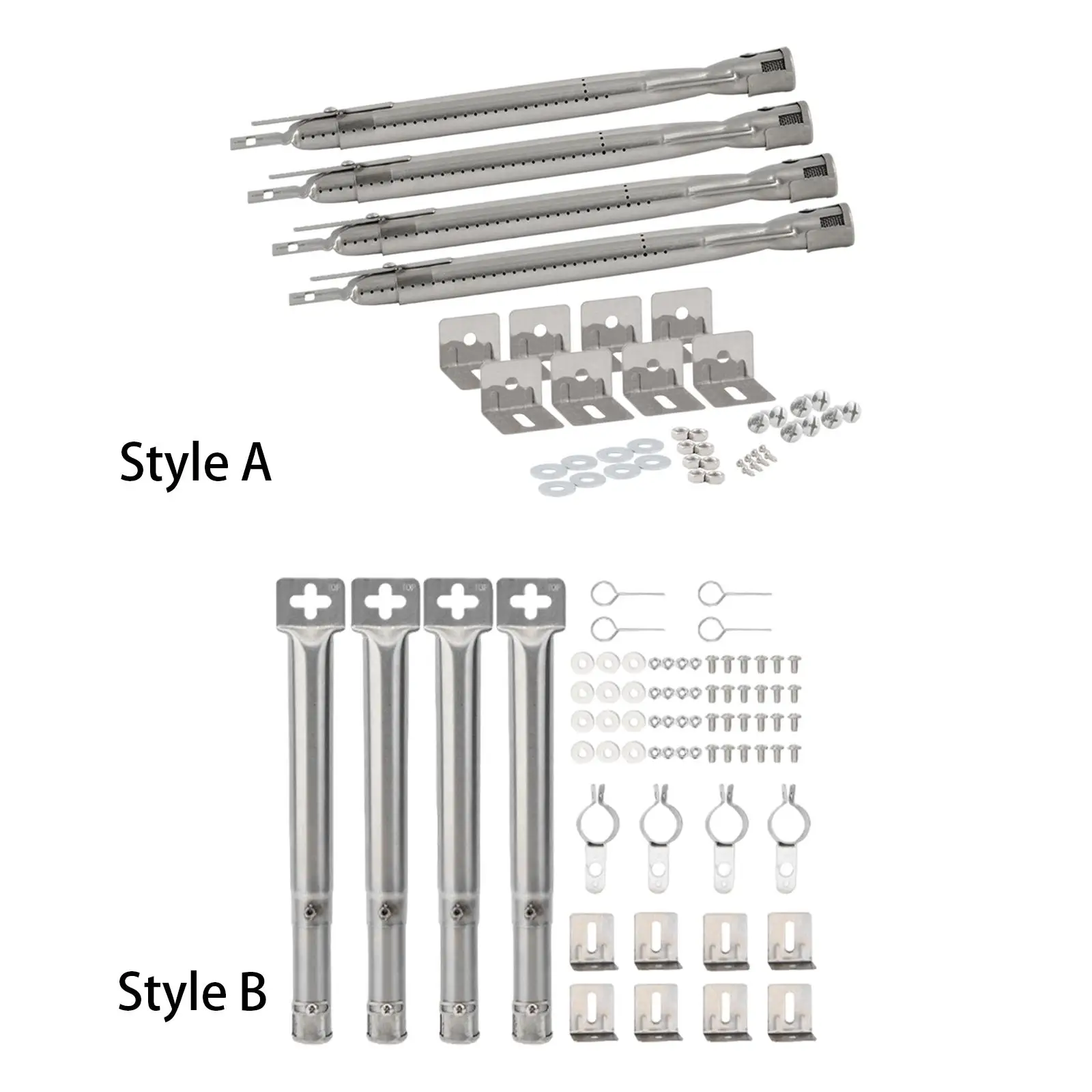 Grill Burner Tubes 4Pcs Universal Spare Parts for Camping Party BBQ Supplies Barbecue Cooking Tools
