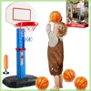 Adjustable Kids Basketball Hoop Indoor Outdoor with 4 Balls, Height 2.5-3.5 ft, Safe for Toddlers Age 1-4, Birthday Gift