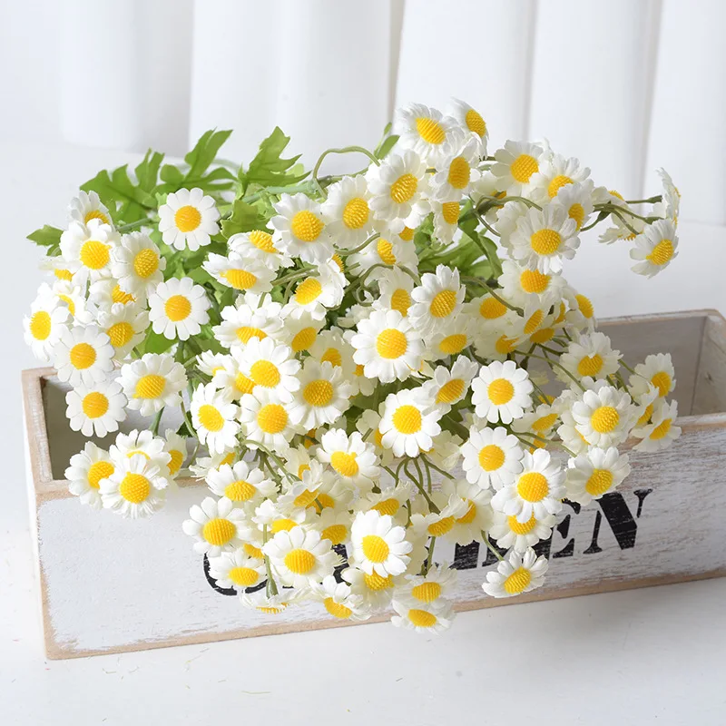30 Heads Little Daisy Chamomile Artificial Flower Small Bouquet Home