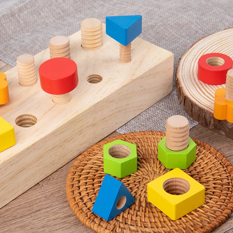 Montessori Holzschrauben Spielzeug - Lernspielzeug Für Feinmotorik