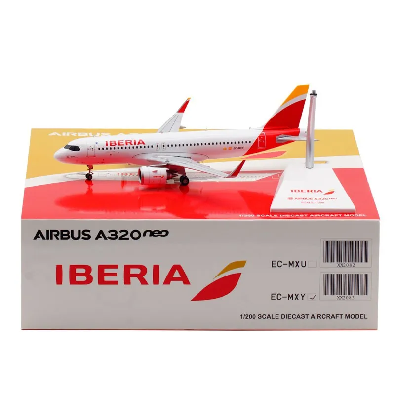 

1:200 Scale Aircraft Model Diecast Alloy Iberia A320Neo EC-MXY Airplane Collection Decoration Display Toys Gifts Fans With Stand