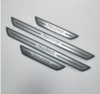 Für Chevrolet TRAVERSE Einstiegsleisten Schutzfolie Edelstahl Trittschutz Aufkleber Auto Zubehör – Detail 1