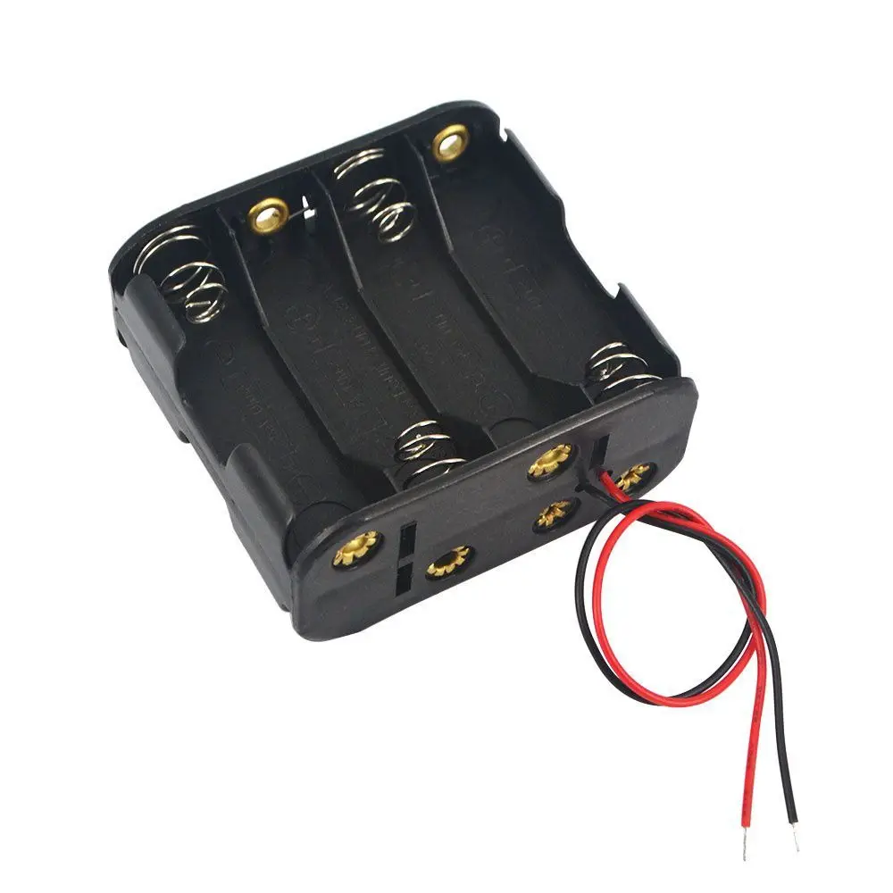 Scatola batteria 8 batterie AA con cavo 12 Volt 12V Custodia batteria Batterie Stack Batteria Slot per clip Scatola portabatteria - immagine 4