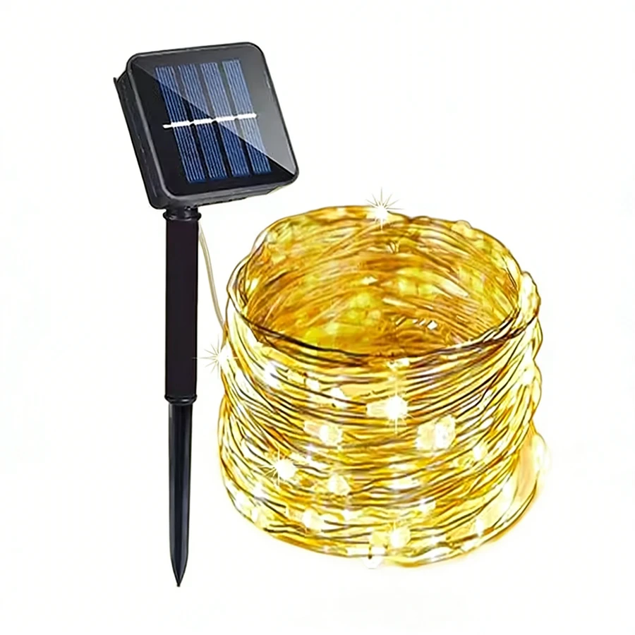 Solar-Powered Waterproof Fairy String Lights with 8 Modes