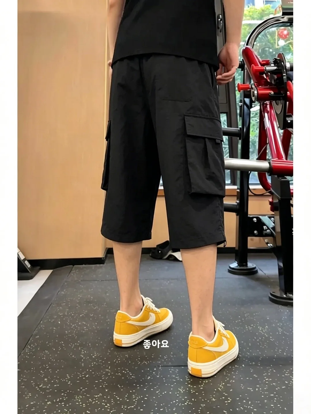 블랙 아이스 실크 퀵 드라이 반바지 남성 여름용 얇은 큰 포켓 7인치 작업복 아웃도어 스포츠 마운틴 스트레이트 레그 팬츠