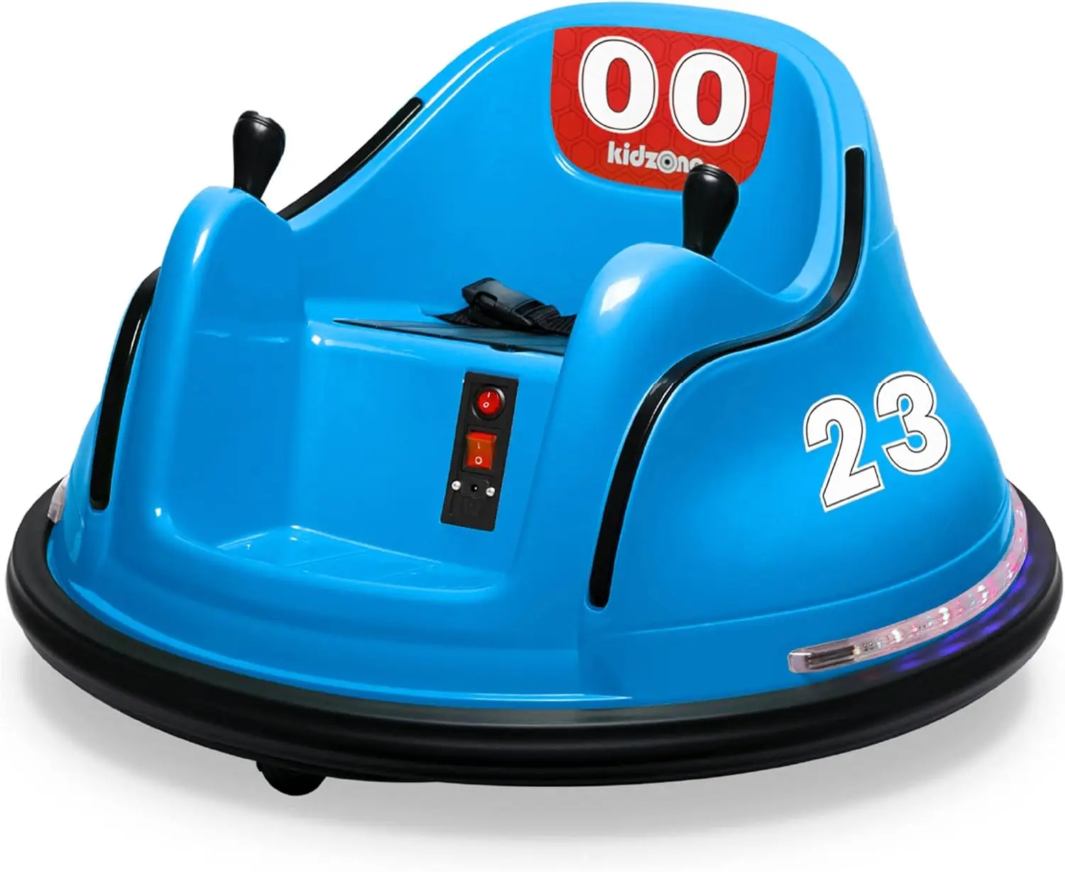 6V Electric Ride On Bumper Car for Kids & Toddlers 1.5-6 Years Old, DIY Sticker Baby Bumping Toy Gifts W/Remote Control, LED Lig