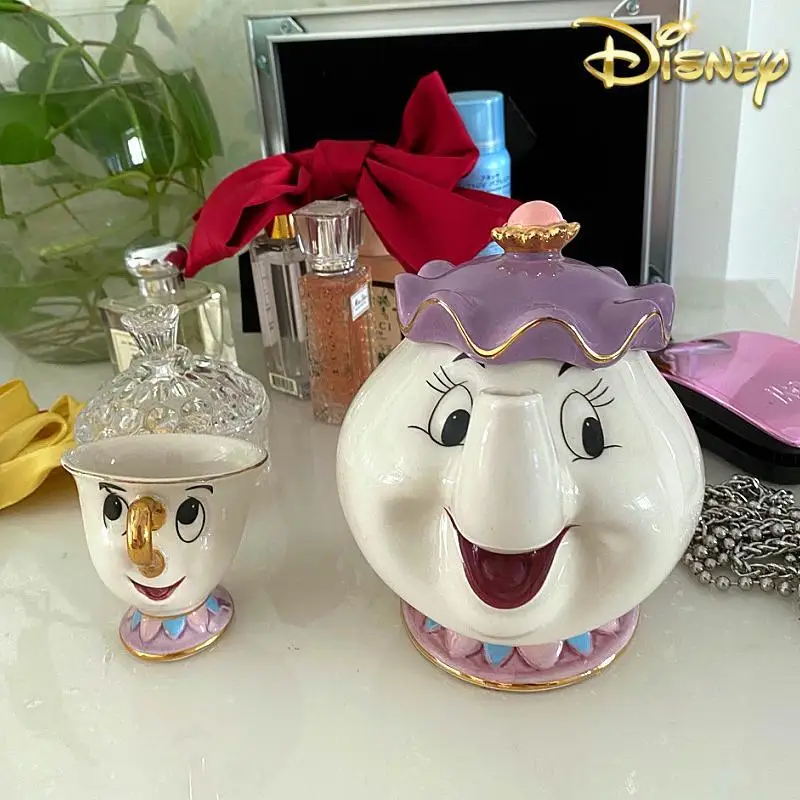 

Disney Teapot Cute Cartoon Beauty And The Beast Coffee Pots Mug Mrs Potts Chip Cup Tea Cup Pots One Tea Sets Droshipping Gifts