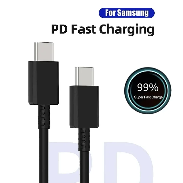 Cable tipo C de carga súper rápida 5A 45W PD USB-C para Samsung S21 FE S22 Plus S23 S24 Ultra Note 20 A14 A15 A33 A34 A53 A54 A55 2