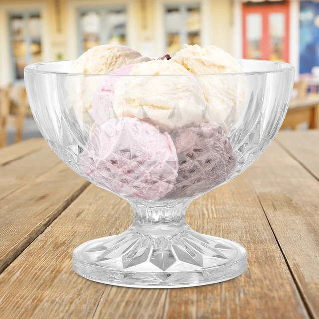 Ice Cream Cup High Base Dessert Cup Glass Ice Cream Container Ice Cream  Bowl Glass Footed Bowl