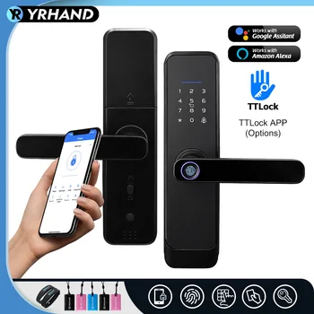 Fingerprint Lock Waterproof Wifi Remote Control Bluetooth TTLock App Card Digital Code Keyless Electronic Smart Door Lock