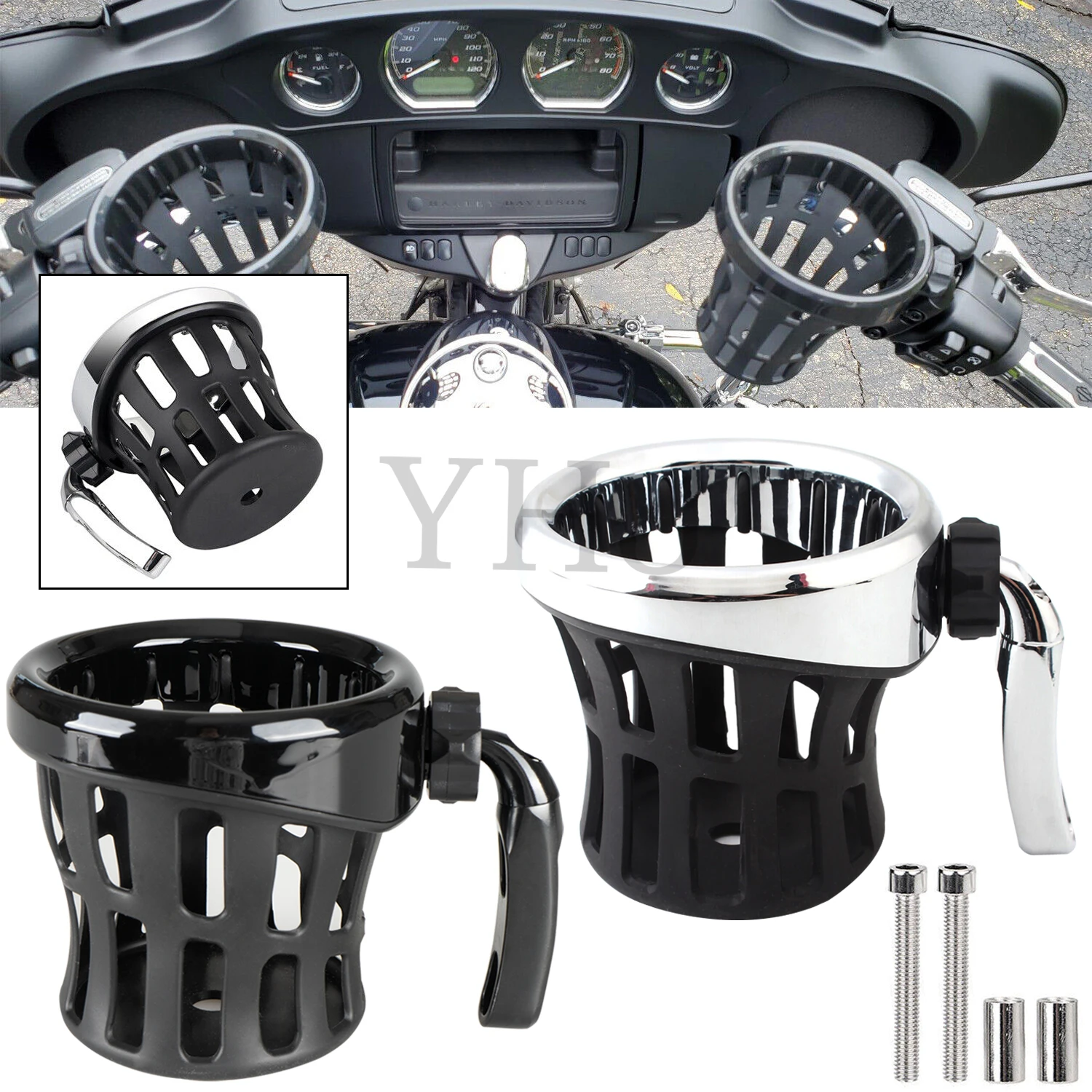 Manubrio Drink Cup Portaborraccia Per Harley Motorcycle Touring Street Glide Ultra Limited Dyna Heritage Softail Sportster