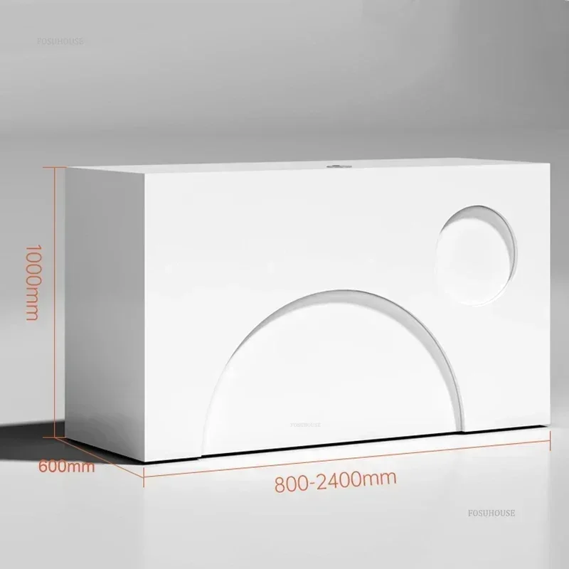 Nordic Reception Desk Office Furniture for Front Reception Counter Minimalist Creative Small Commercial Beauty Institute Counter