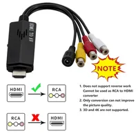 BGGQGG 1080P cable HD HDMI to AV RCA Black Converter Adapter Cable STB to Old TV Input port 1 x HDMI Output port 1 x RCA - Image 2