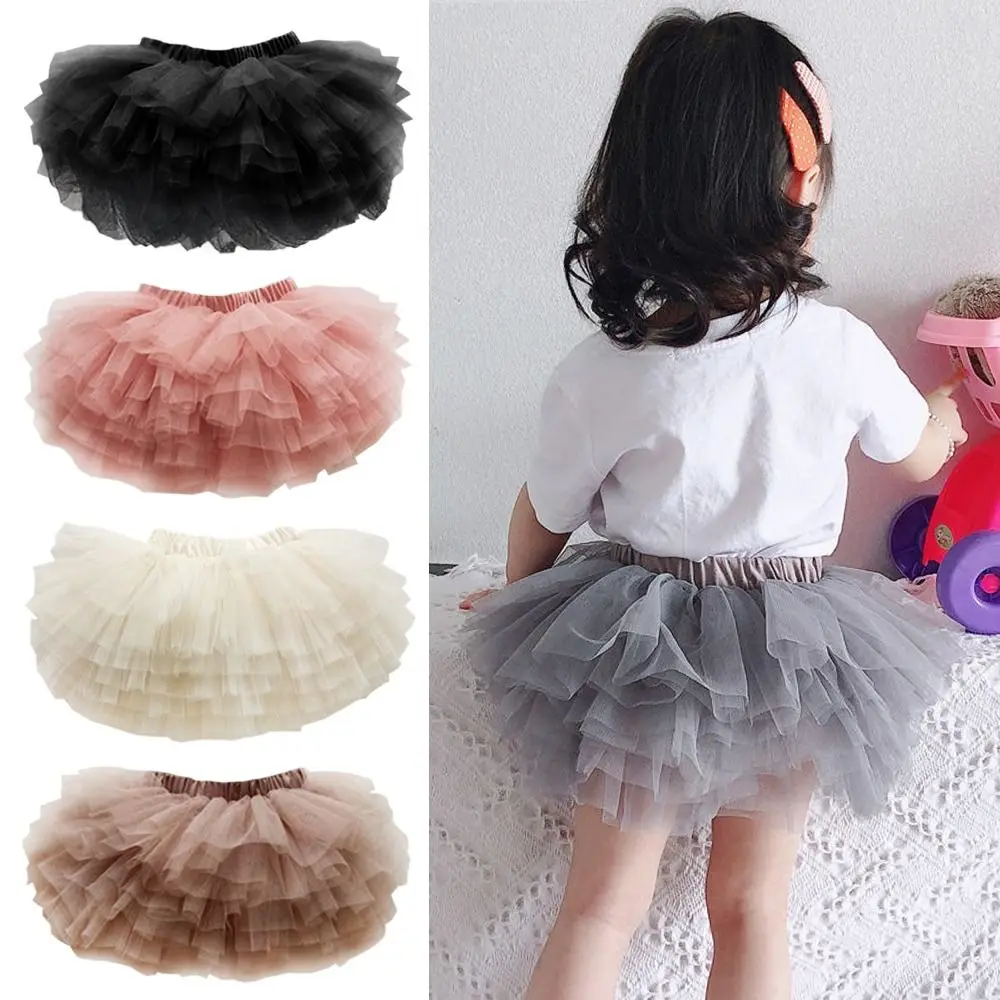 New Cotton Tutu Summer Skirts Black Fluffy Tutu Tulle Princess Skirts Ballet Dance Gown Pettiskirt Little Girls tulle tutu skirt,baby girl skirt