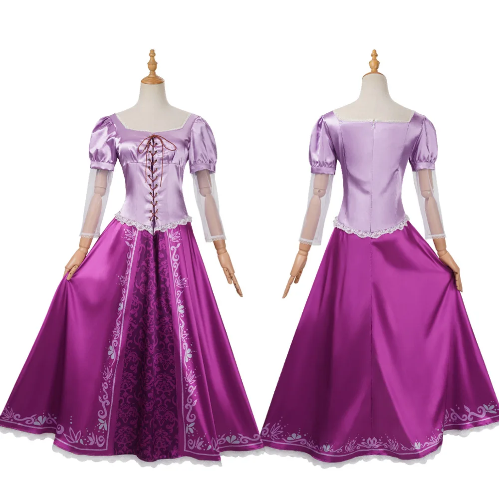 Anime Rapunzel Prinzessin Cosplay Kostüm Für Mädchen Frauen Rock Kleid Fantasia Halloween Karneval Partei Rolle Cartoon Outfit – Detail 5
