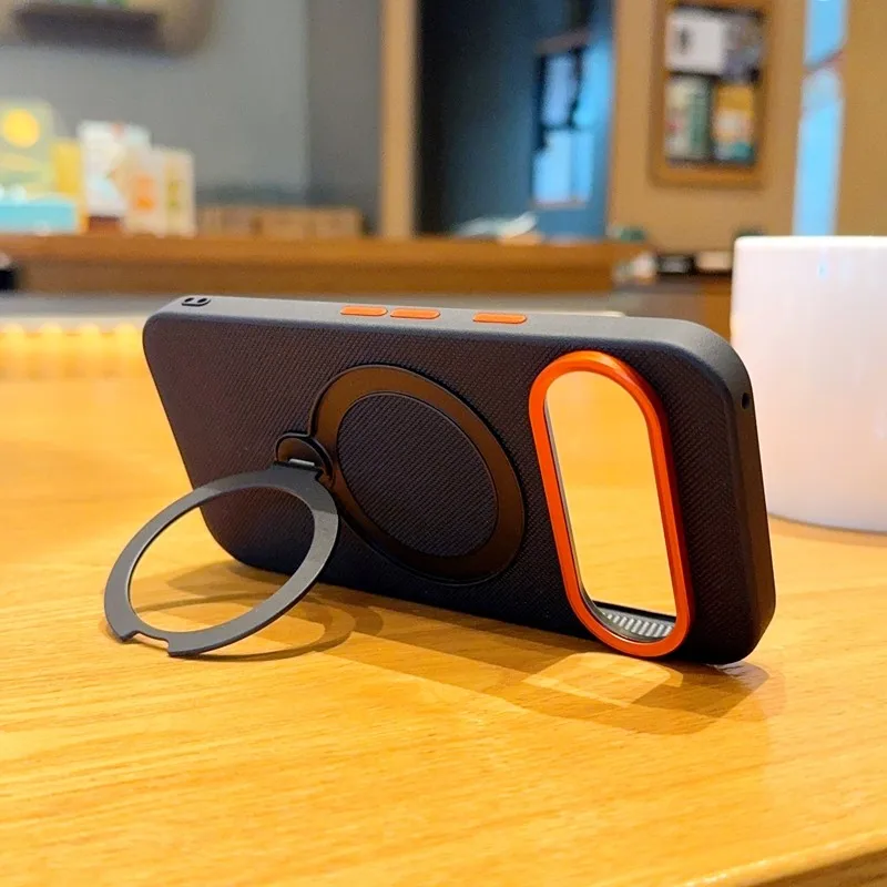 Enhanced Magnetic Armor Case with Rotatable Ring Holder – Metal & Hybrid TPU/PC Design
