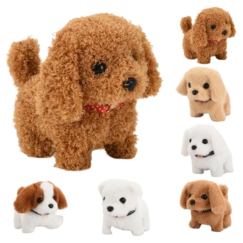 Electric Plush Toys Puppy Electronic Interactive Dog Walking Barking Tail Wagging Stretching Companion Animal for Kids Toddlers plush toys,electric interactive toy