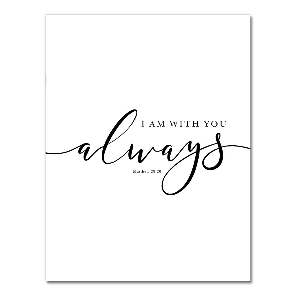 Inspirational Christian Scripture Black and White Wall Art Canvas Prints