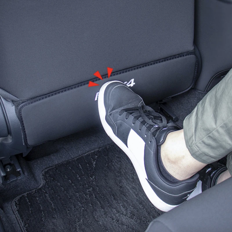 Carbon Fiber Rear Seat Anti-kick Pad Cover Car Styling Anti-dirty Protective Mat for Toyota RAV4 2009-car seat protector