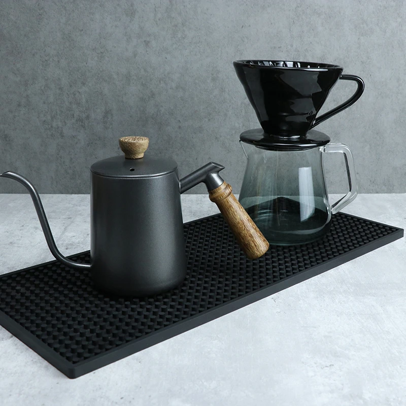 Bar Mat Rubber Coaster Anti slip PVC Coffee Bar Mats, Waterproof Heat