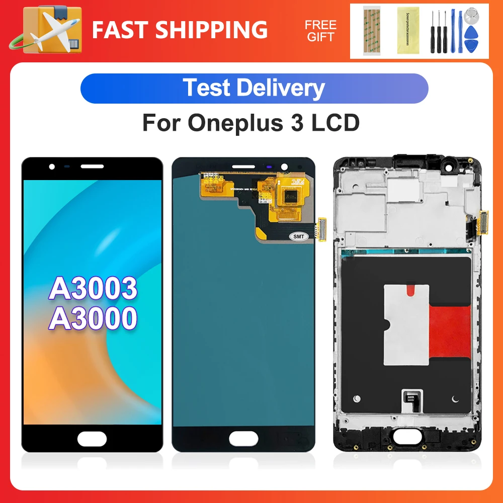 Для OnePlus 3 3T 5,5 'для 1 + 3 3T A3003 A3000 SM-A3000 ЖК-дисплей