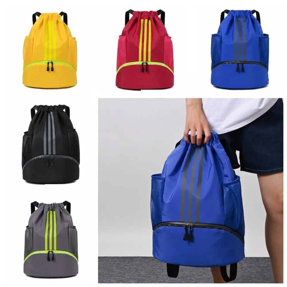 

Multi-Pocket Basketball Backpack Waterproof Portable Drawstring Backpack Large Capacity Adjustable Shoulder Strap Cycling