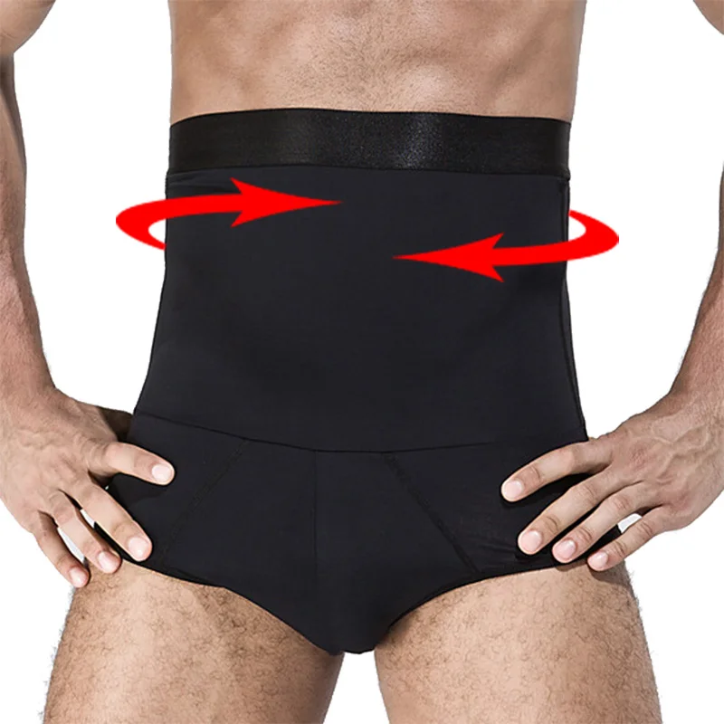 Men Body Shaper Waist Trainer Slimming Shorts High Waist Shapewear Modeling Panties Boxer Briefs Stretch Underwear
