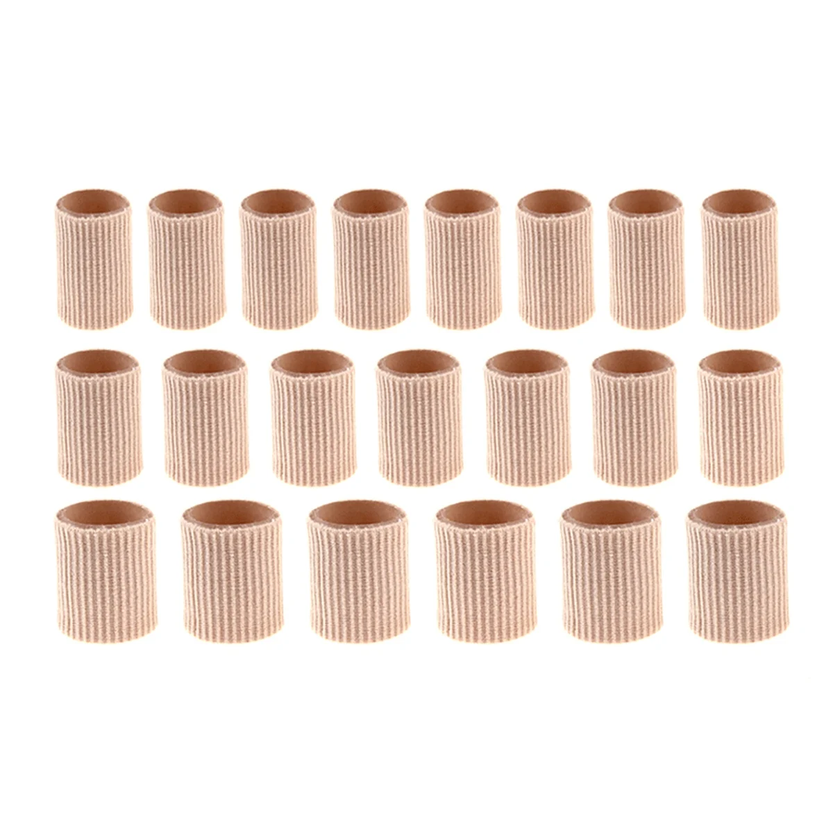 

21 Pieces Fiber Gel Toe Finger Protectors for Cushioning Corn, Blisters, Calluses, Toes & Fingers, 3 Sizes Toe Pad Tube