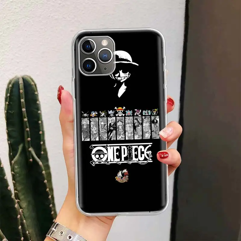 Anime One Piece Logo For iPhone 11 13 Pro Max 12 Mini Phone Case X XS XR 6 6S 8 7 Plus SE Apple 5 5S Fundas Cover Coque Capa 