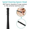 Double Silicone Soft Head Rotary Screw Earpick Ear Picking Tool Massage Ear Cleaner Earscoop Rod 2