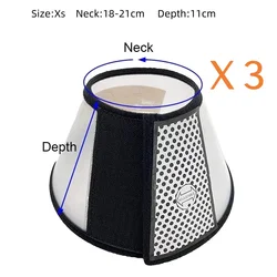 Soft Pet Recovery Collar for Small Dogs and Cats - Anti - Bite Healing Neck Cone (XS 3PCS)