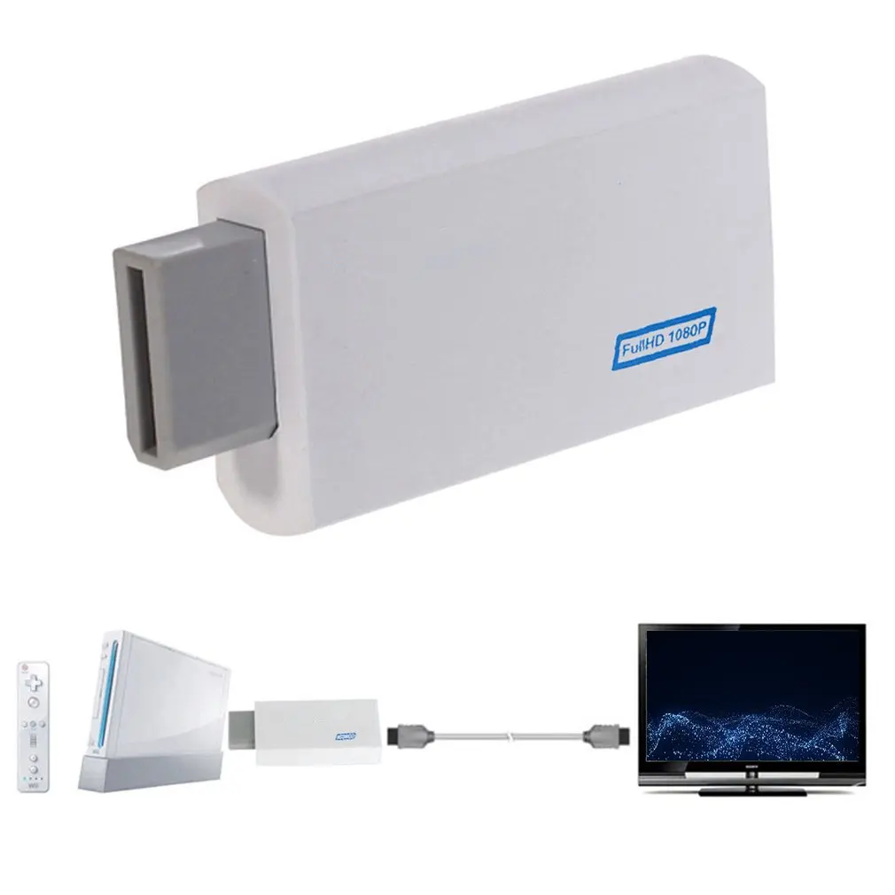 Полный HD 1080P Wii-совместимый адаптер преобразователя Wii 2hdmi-совместимый