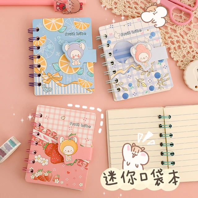 Small Pocket Kawaii Notebook, Mini Coil Notebook Student