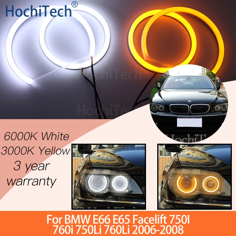 

Комплект колец с ангельскими глазами для BMW E66 E65 Facelift 750I 760i 750Li 760Li 2006 2007 2008, 1 комплект