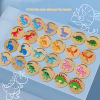 Children Wooden Dinosaur Memory Game