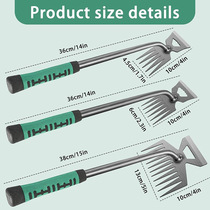 Garden Weeder Puller Tool 5 6 11 Teeth Upgrade Weeding Artifact Uprooting Tool Manganese Steel Hand Weeder Tool For Yard Far 2